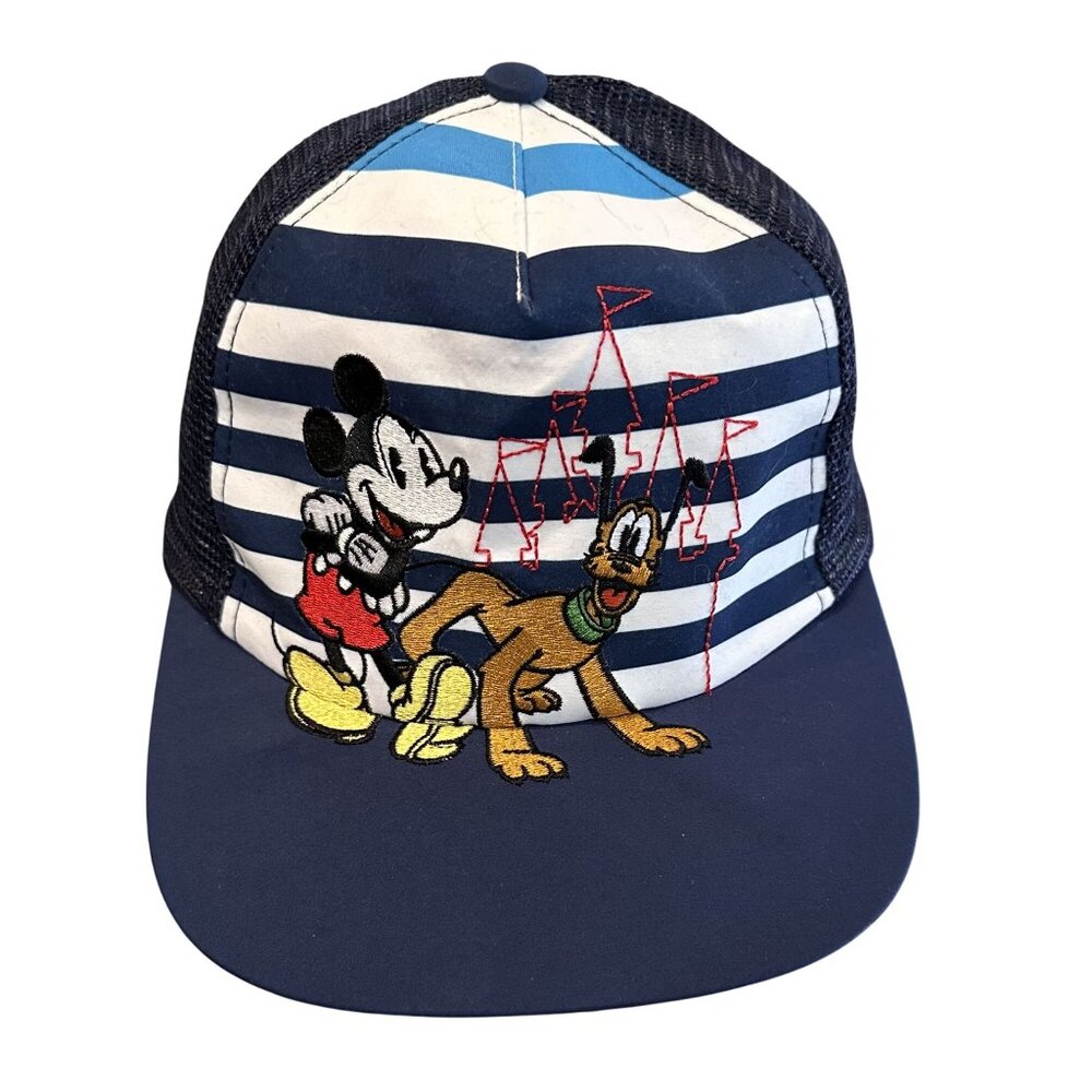 Walt Disney World Disney Parks Retro Logo Hat Adult Grey VGC - Picture 1 of 6
